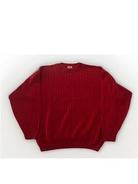 VTG R & R sweater chunky knit cherry red cozy soft size xl